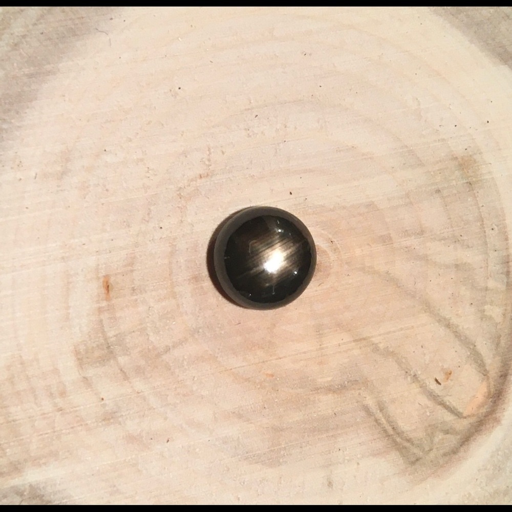RARE Genuine Black Star Sapphire Gem, 8mm!